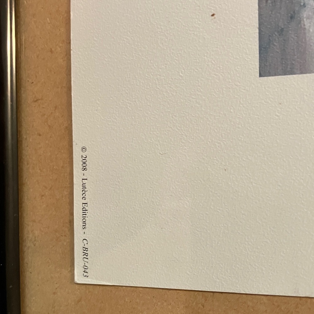 Beautiful , 16”-20”. Glass framed water color , artist signed Brunet Paris , Le - Picture 7 of 13
